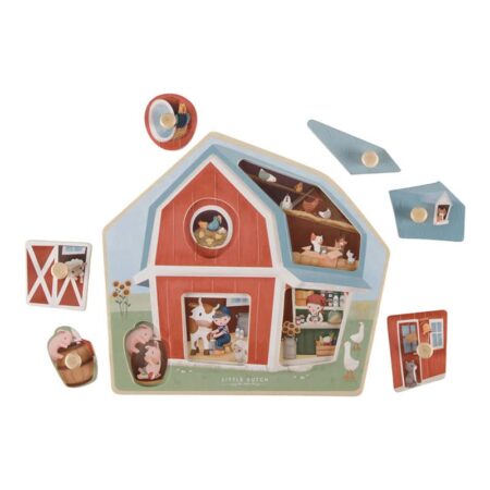 Little Dutch Toys - Houten puzzel Little Farm FSC
