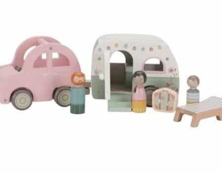 Little Dutch Toys - Houten speelgoed auto met caravan FSC