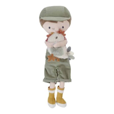 Little Dutch Toys - Knuffelpop Boer Jim met kip 35cm