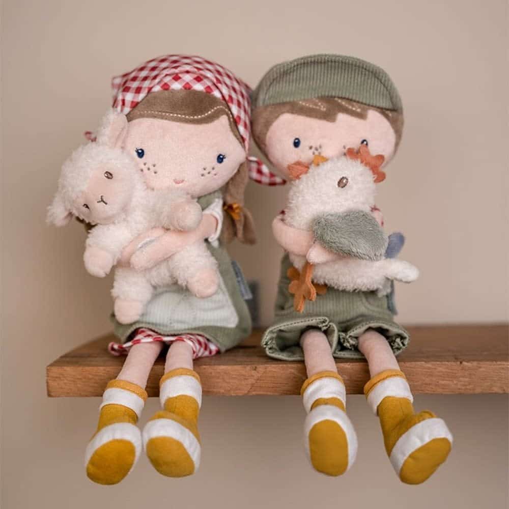 Little Dutch Toys - Knuffelpop Boer Jim met kip 35cm