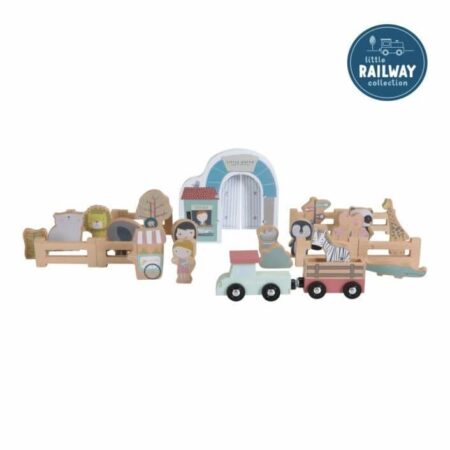 Little Dutch Toys - Treinbaan uitbreiding - Dierentuin FSC