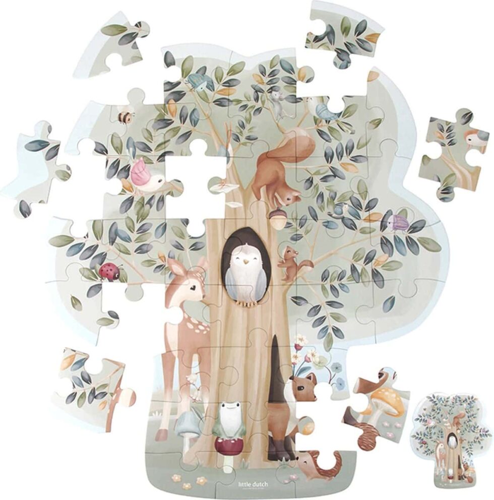 Little Dutch Toys - Vloerpuzzel - Forest Friends FSC