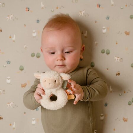 Little Dutch Toys - Zachte ringrammelaar schaap Little Farm