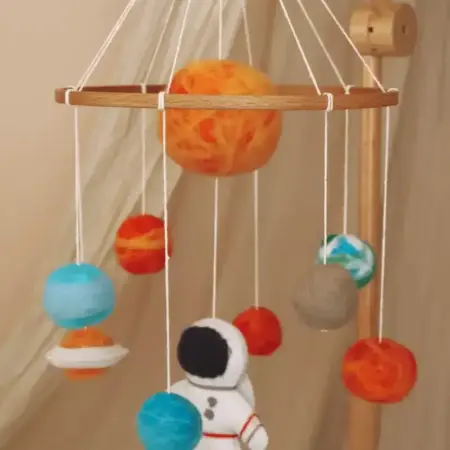 Little Loua - Handmade Astronaut baby mobile