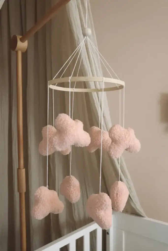 Little Loua - Handmade Boucle clouds pink