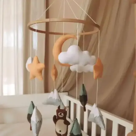 Little Loua - Handmade Brown Bear baby mobile