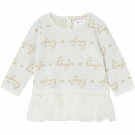 Liu Jo - Jurk knit met logo - Sneeuwwit