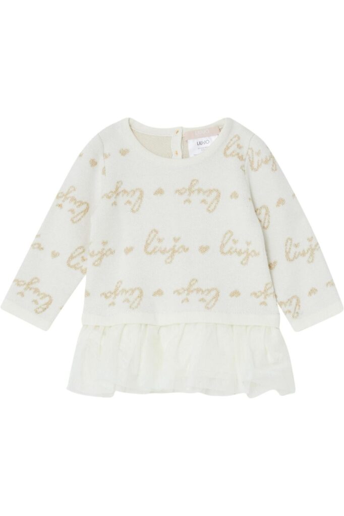 Liu Jo - Jurk knit met logo - Sneeuwwit