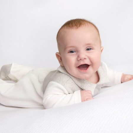 Living Nature - Babypakje Beau Velours - Wit/Grijs