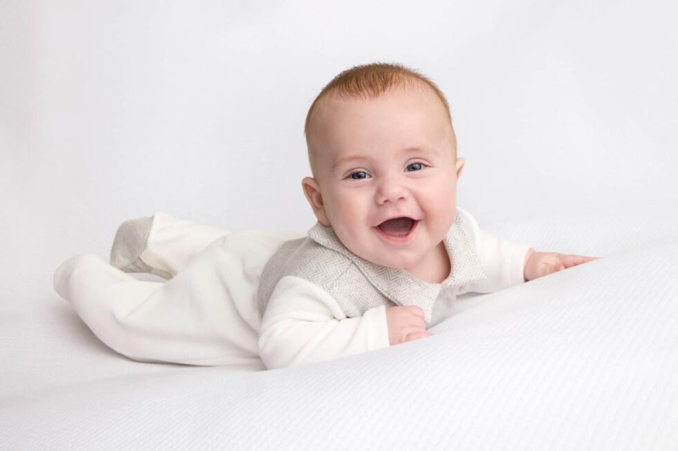 Living Nature - Babypakje Beau Velours - Wit/Grijs