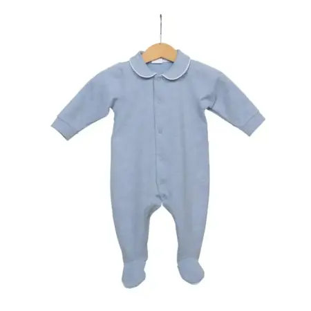 Living Nature - Babypakje Billie jersey blauw details in streepjes blauw wit
