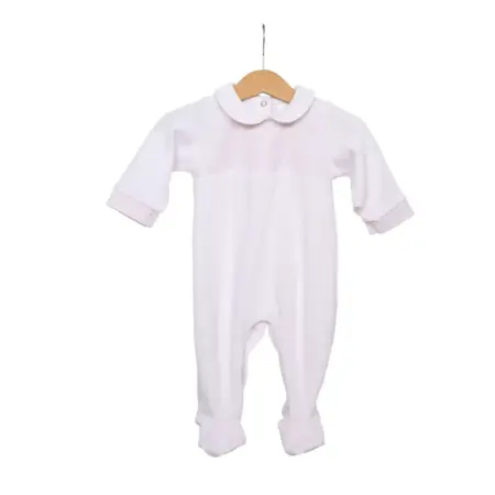 Living Nature - Babypakje Bo velours roze details in streepjes roze wit