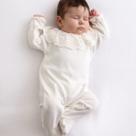 Living Nature - Babypakje Velours Ivory Large Lace Bijou