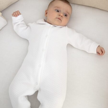 Living Nature - Babypakje losange wit met kantje