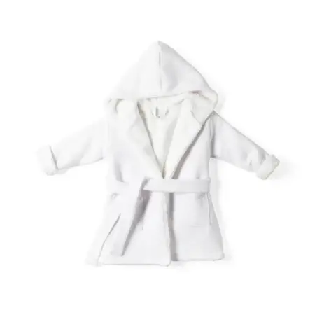 Living Nature - Badjas in losange wit/eponge