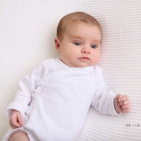 Living Nature - Cross Body lange mouw strikje - Wit