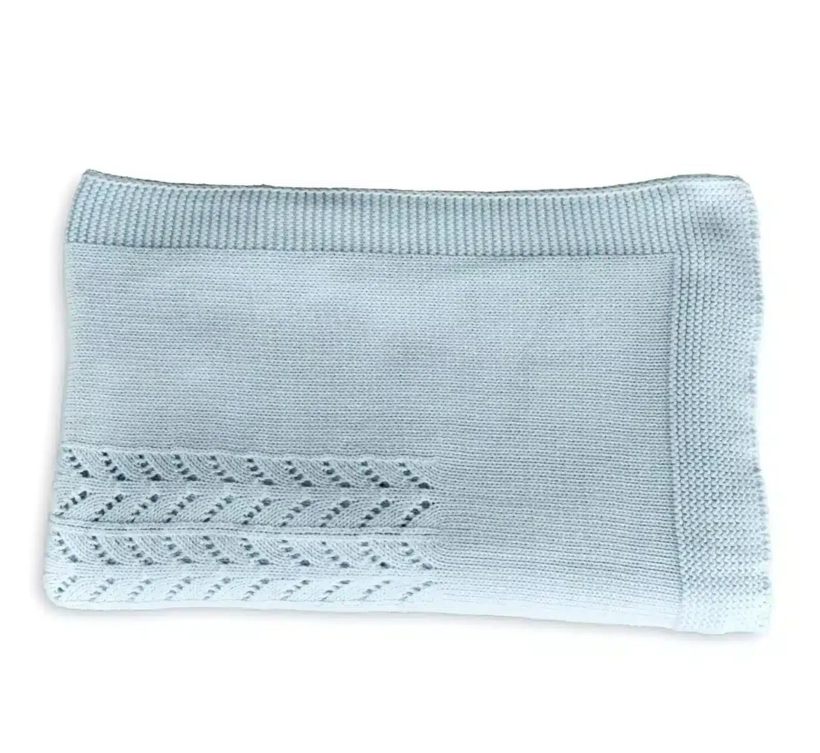 Living Nature - Deken Dominique in brei blauw - 100 x 100 cm