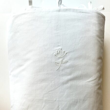 Living Nature - Donsovertrek linnen wit 100x135 cm