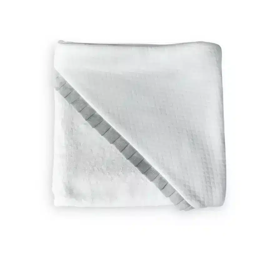 Living Nature - Kaphanddoek met oxford detail grijs