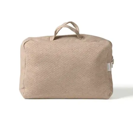 Living Nature - Logeerkoffer Babs large in losange camel 35 x 24 x 12 cm 