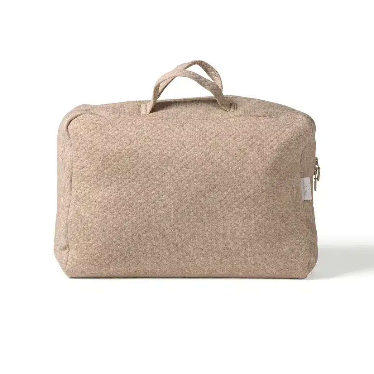 Living Nature - Logeerkoffer Babs large in losange camel 35 x 24 x 12 cm 