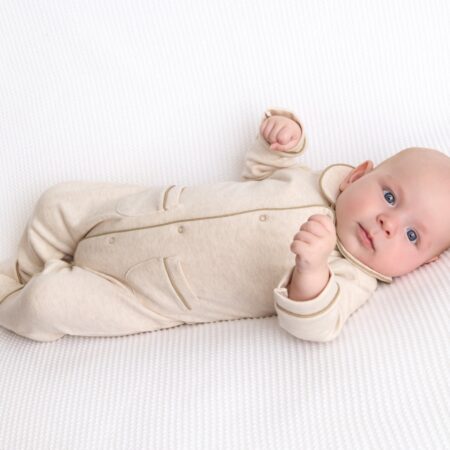 Living Nature - Pyjama met bies taupe Lucas - Beige