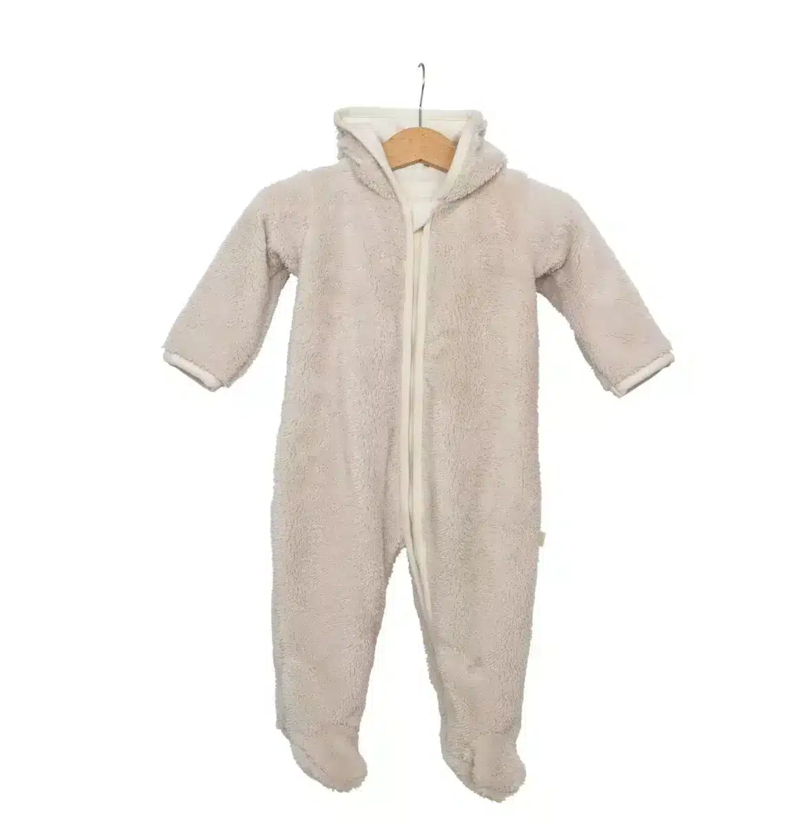 Living Nature - Teddy onesie met rits en oortjes