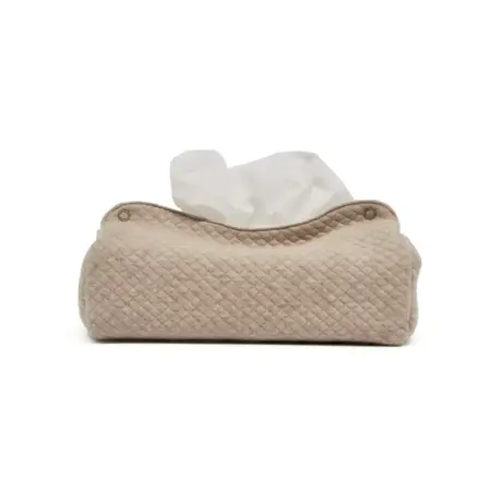 Living Nature - Tissuebox cover losange camel hoog model