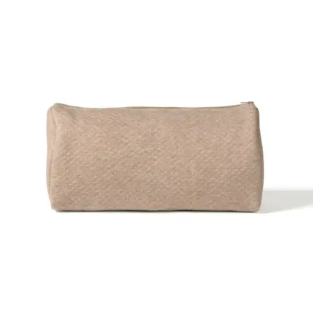 Living Nature - Toilettas groot Pernille in losange camel maat L = 30 x 18 x 12 cm