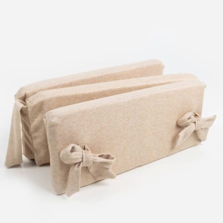 Maison Naline - Bedomrander angora beige / lintstrikken angora beige (mousse 5cm)