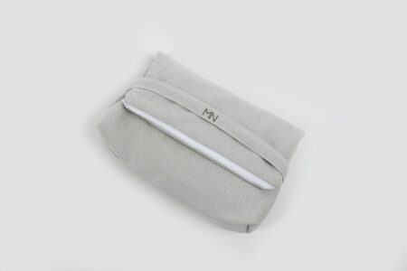 Maison Naline - Toilettas (pochette) herringbone groen