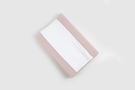 Maison Naline - Waskussenhoes zijkant herringbone roze / paspel tush roze / middenstuk triga ivoor