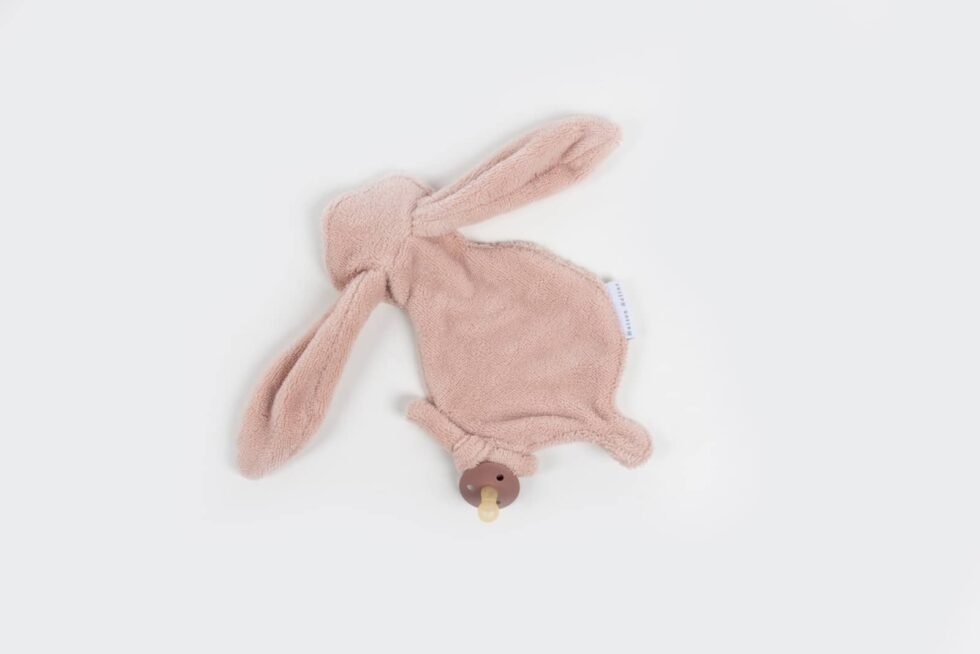 Maison Naline - doudou Lapin teddy bamboe roze