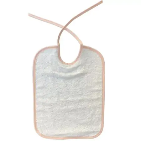 Mamelou - Bib 38X29 - White/Pink