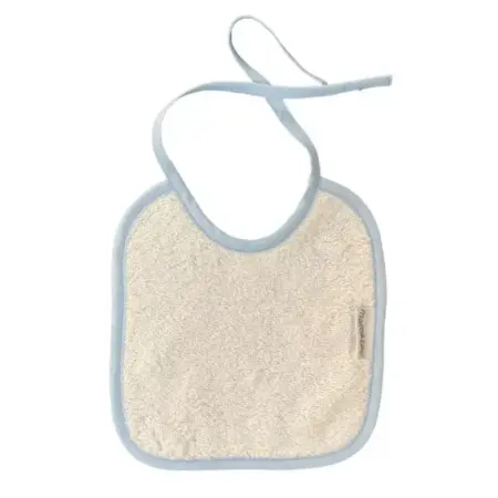Mamelou - Bib Sponge Small - White/Ciel