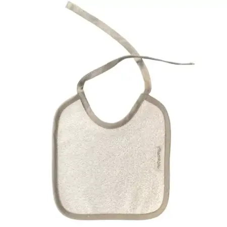 Mamelou - Bib Sponge Small - White/Grey