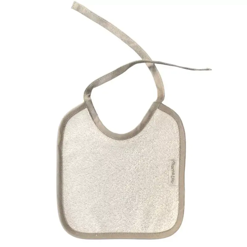Mamelou - Bib Sponge Small - White/Grey