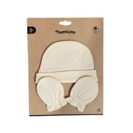 Mamelou - Set Cap & Mittens - Ivory