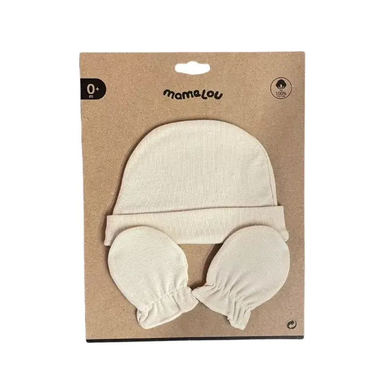 Mamelou - Set Cap & Mittens - Ivory