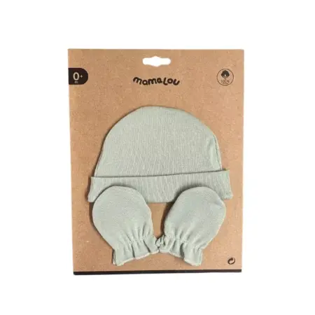 Mamelou - Set Cap & Mittens - Sage