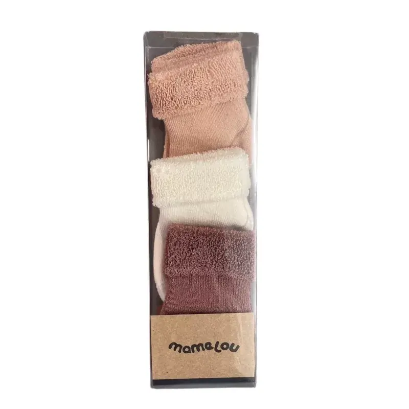 Mamelou - Socks (3) - Blush/Ivory/Woodchuck