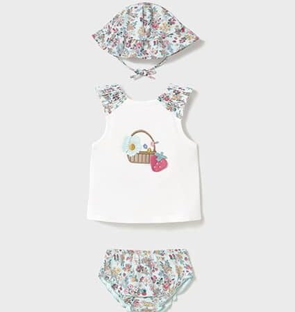 Mayoral - Bathing suit set with hat - Jade