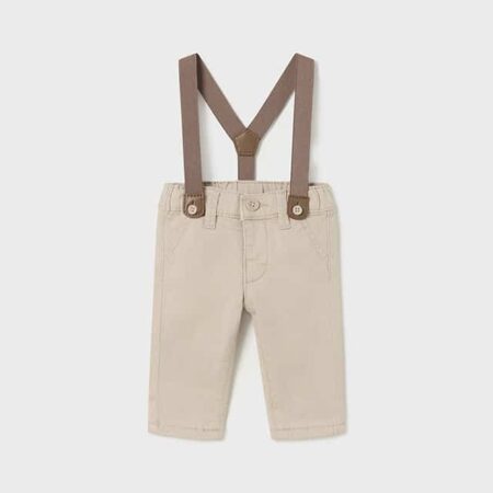 Mayoral - Long trousers with suspenders - Walnut