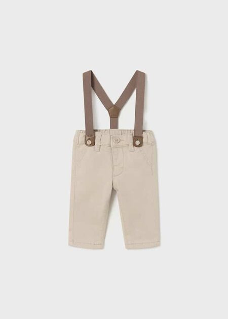 Mayoral - Long trousers with suspenders - Walnut