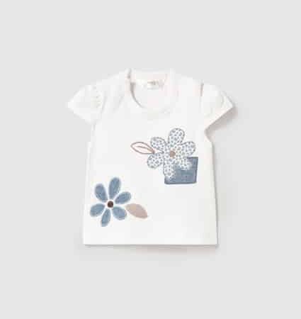 Mayoral - S/s t-shirt - White-blue