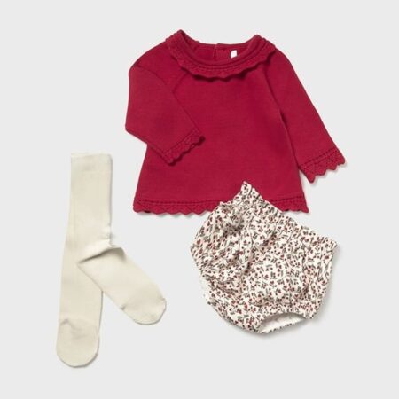Mayoral - Shorts w/ tights set - Cherry