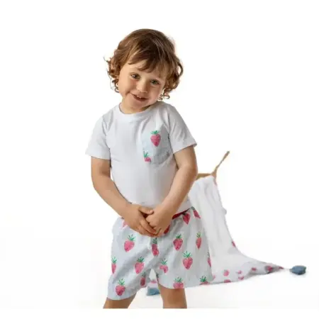 Meia Pata - Boy Rashguard - Strawberries Blue