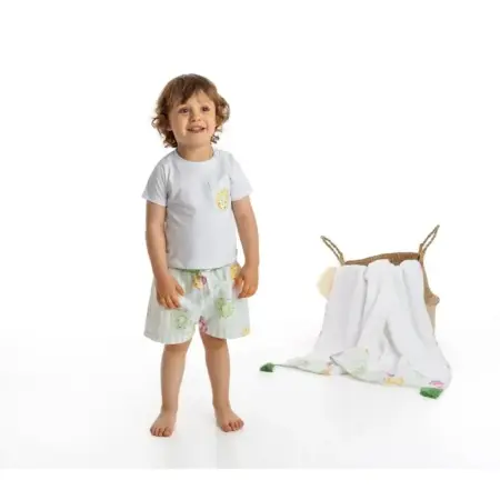 Meia Pata - Boy t-shirt - Donuts Green Stripes