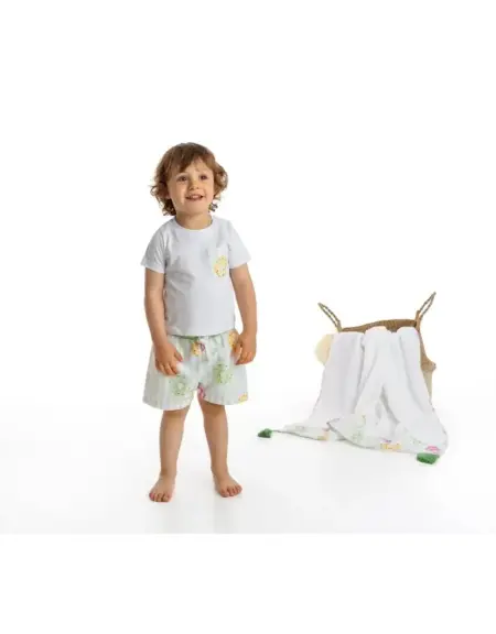 Meia Pata - Boy t-shirt - Donuts Green Stripes