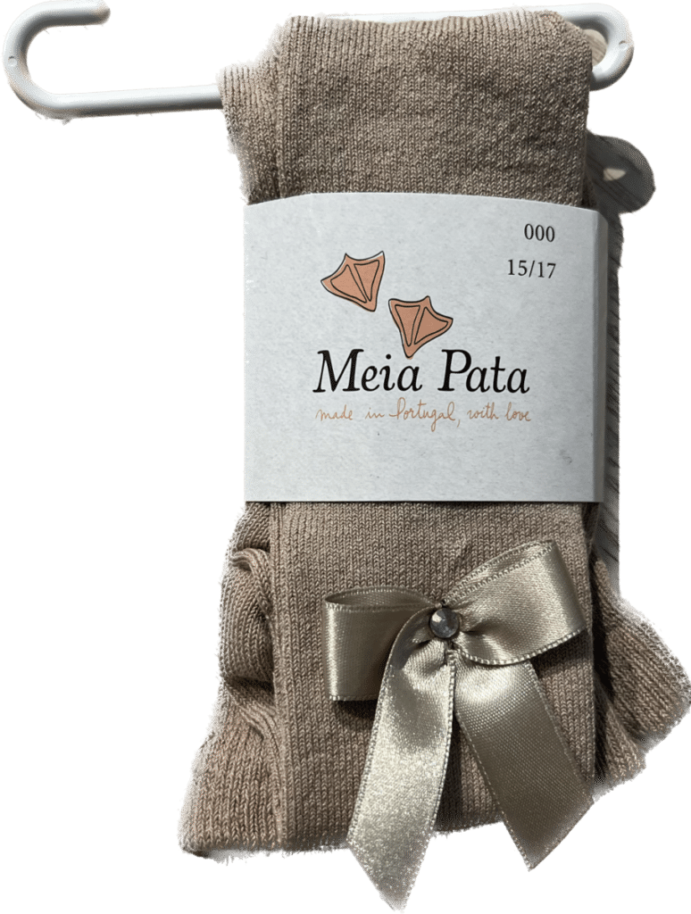 Meia Pata - Kousenbroek met Satijn strik - Beige